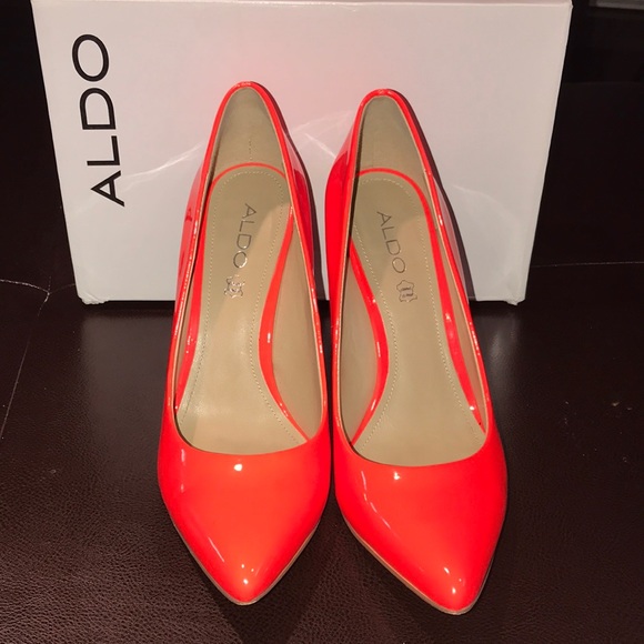aldo orange heels